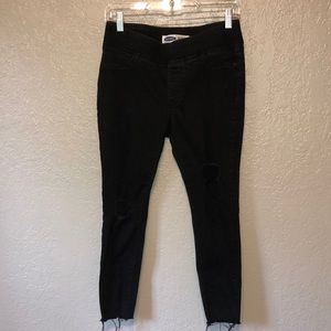 black ripped jeans